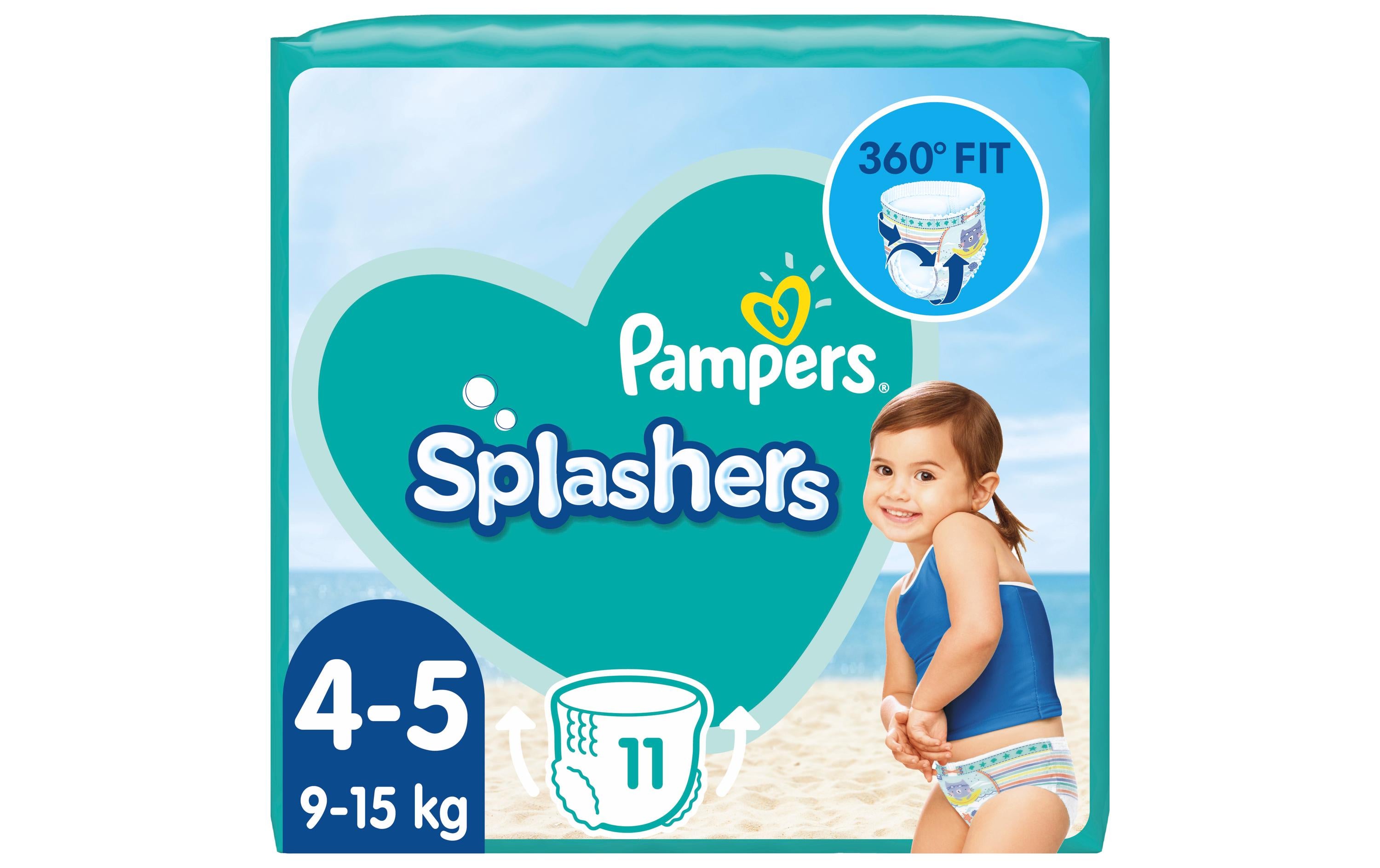 Pampers Splashers Gr. 4-5 Tragepack, 11 Stück