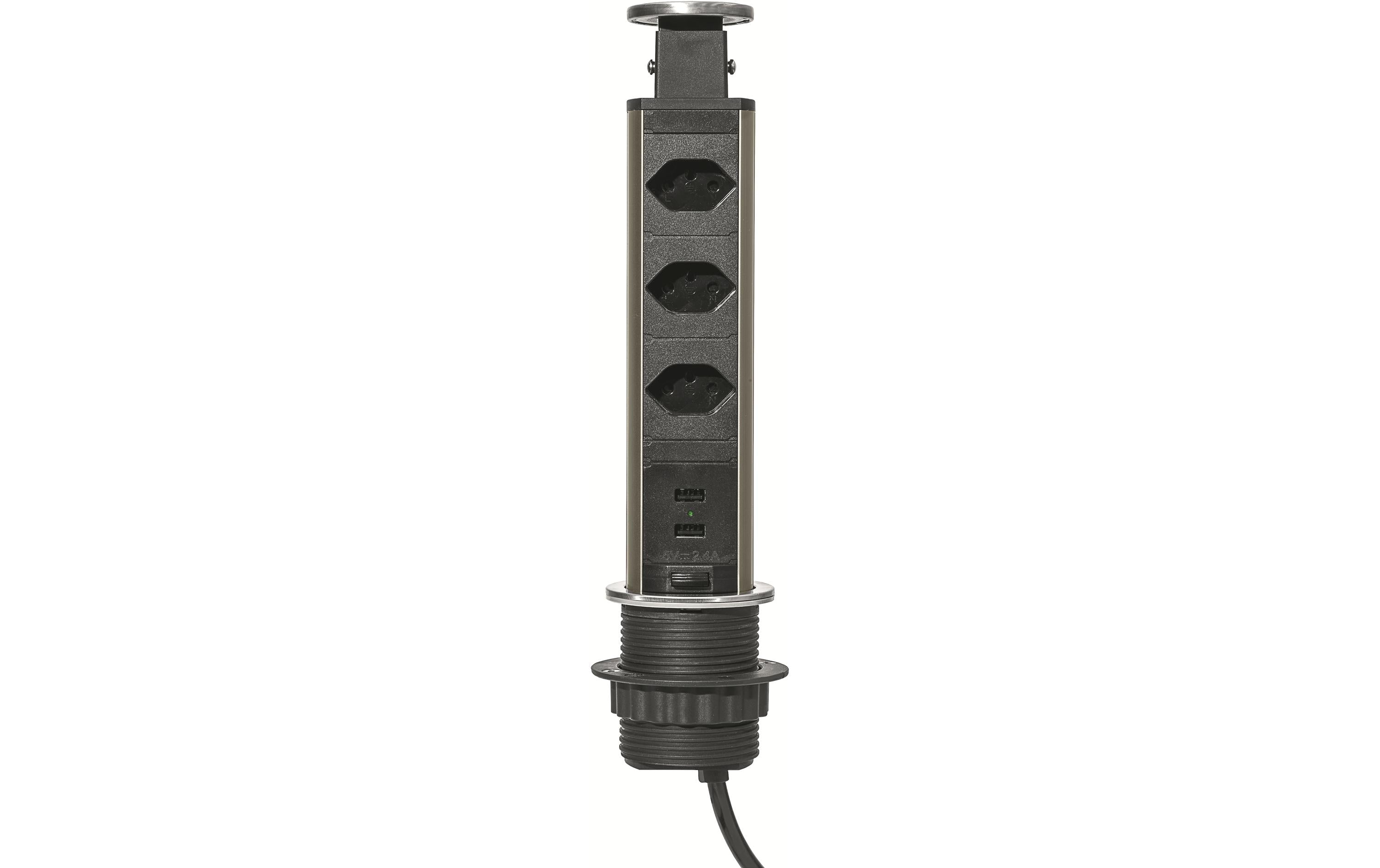 STEBA Steckdosenlift mit USB 3x T13, 2x USB