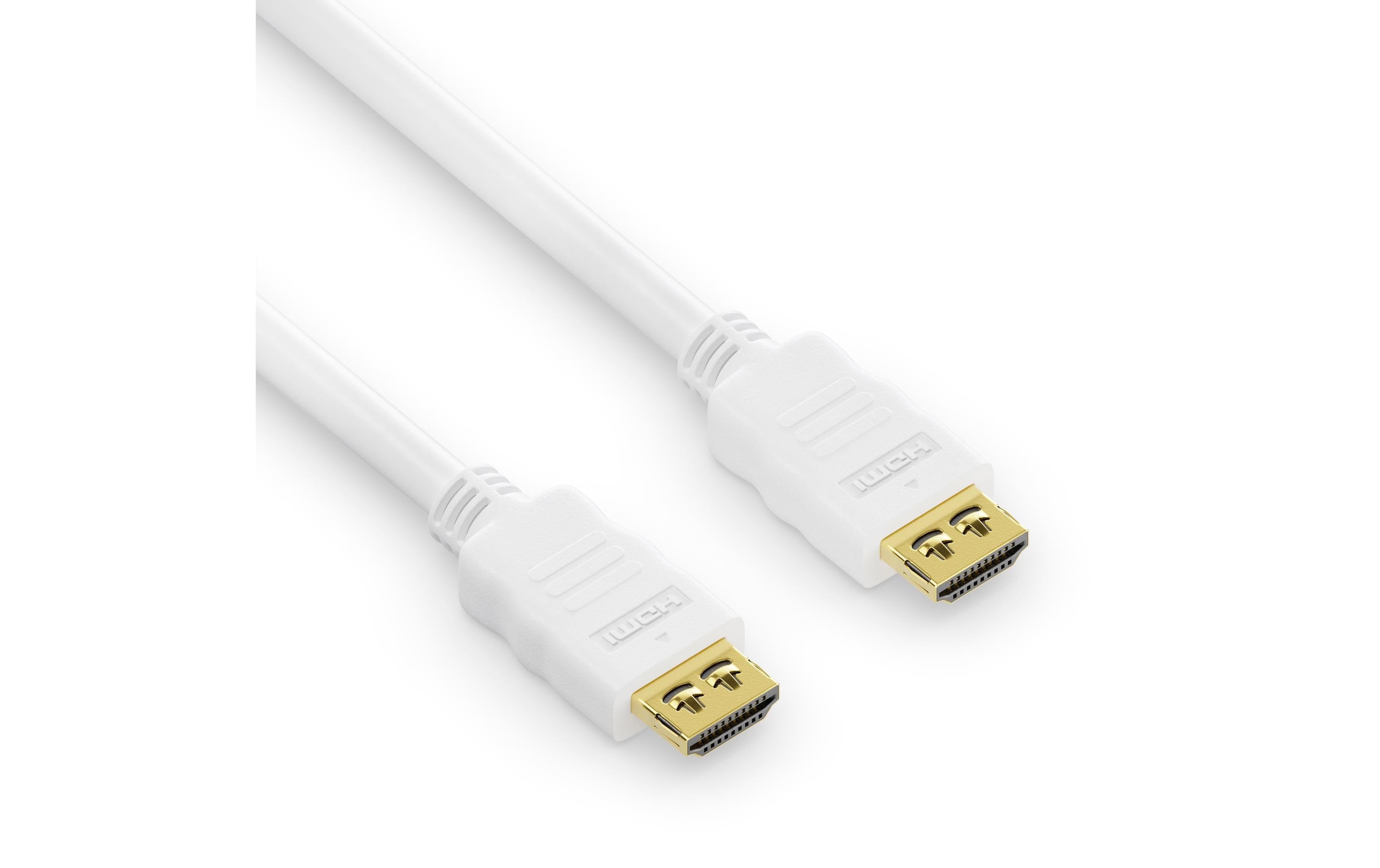 PureInstall 4K HDMI Kabel, 5.0m Weiss, HDMI 2.0, 4K/60Hz 18Gbps