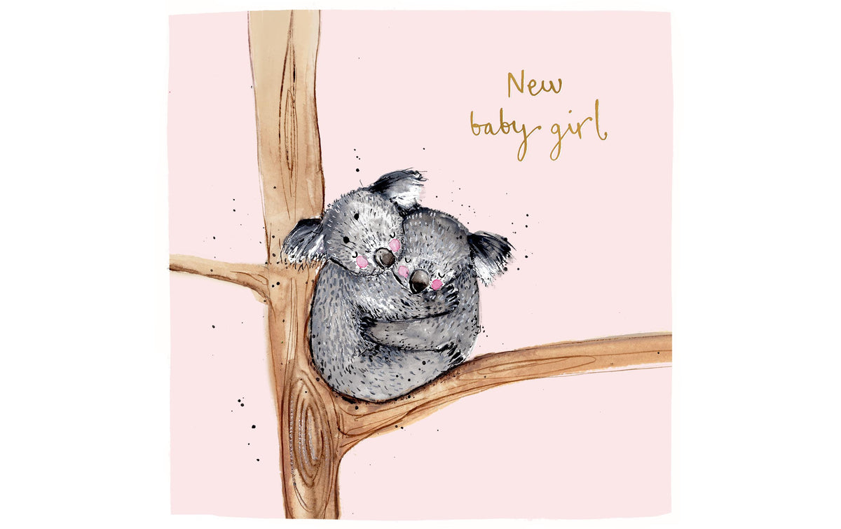 Cart Glückwunschkarte New Baby Girl mit Couvert, Grösse: 15x15 cm, Geburt