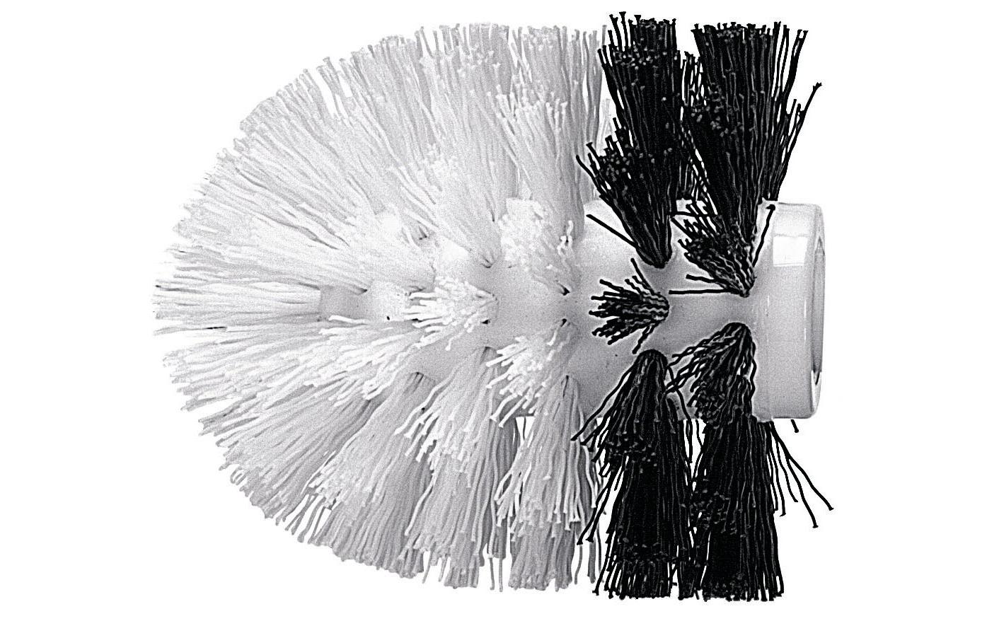 Kleine Wolke Ersatzbürstenkopf S/W Material: PP, schwarz weiss
