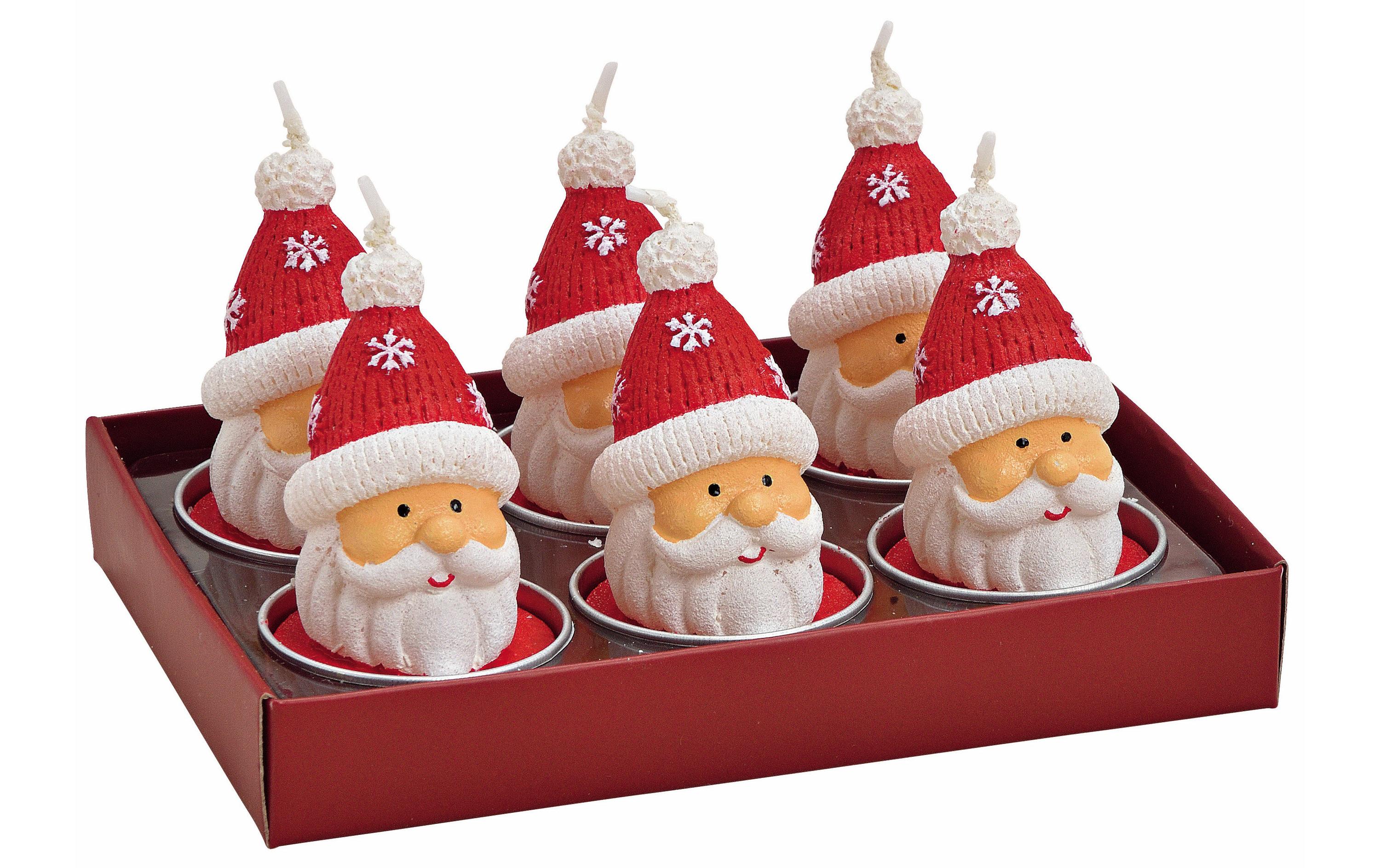 G. Wurm Teelicht Samichlaus, 6er Set (B/H/T) 14x7x10cm