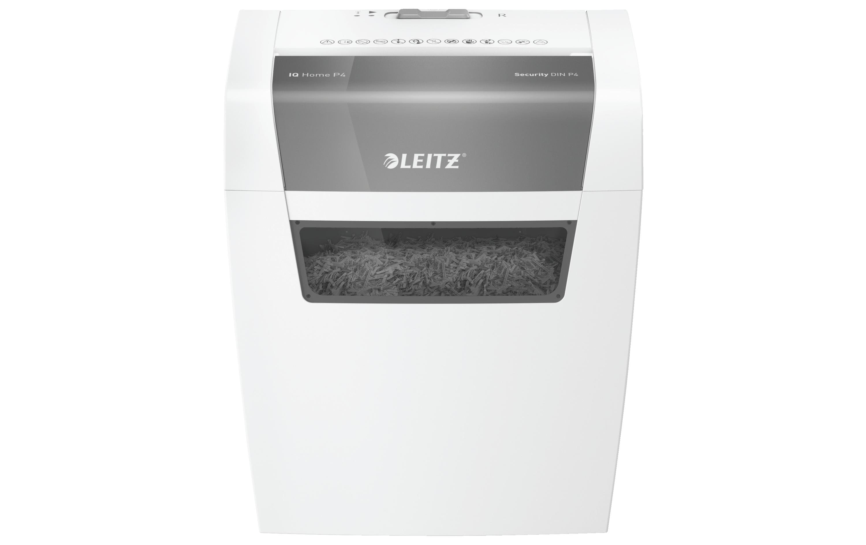 Leitz Aktenvernichter IQ Home P-4, 6 Blatt, grau/weiss