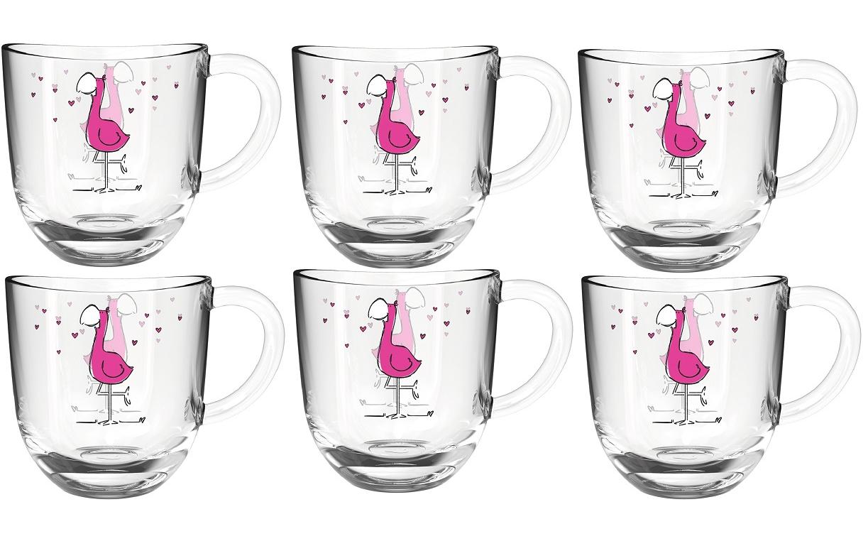 Leonardo Kindertassen Bambini, 280 ml 6 Stück, Flamingo