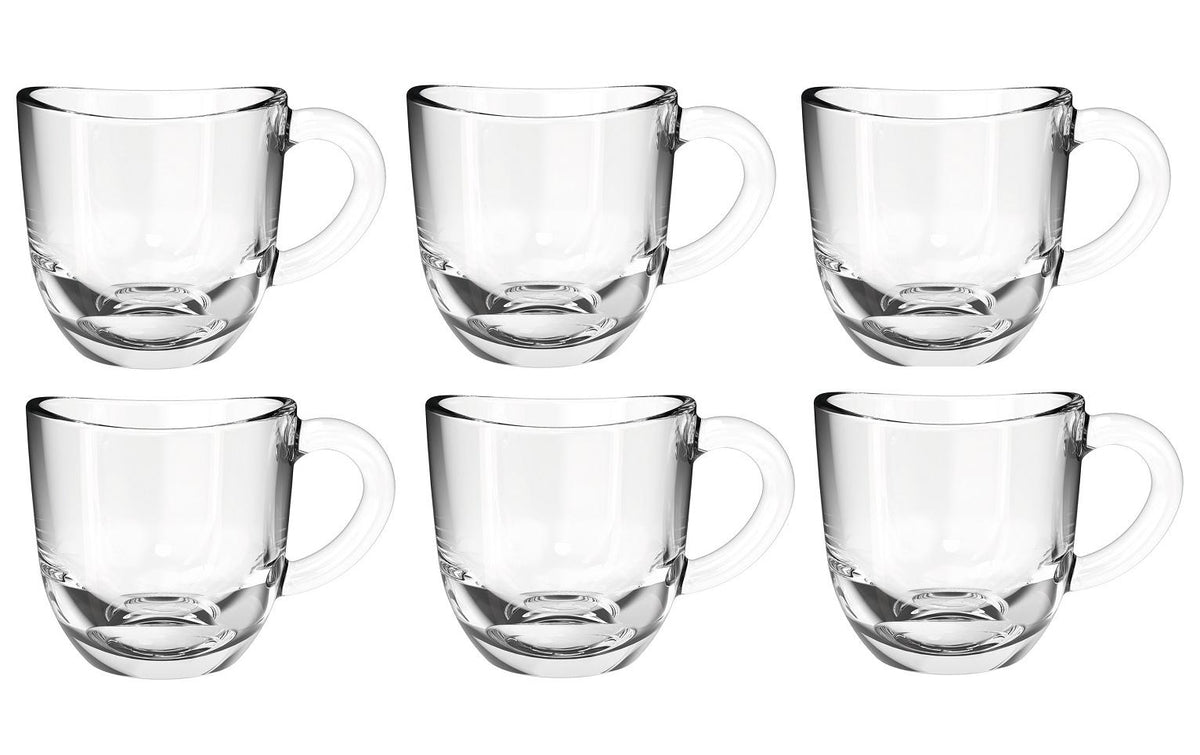 Leonardo Espressotasse Napoli, transparent 6 Stück, 80ml, H: 6cm, D: 6cm