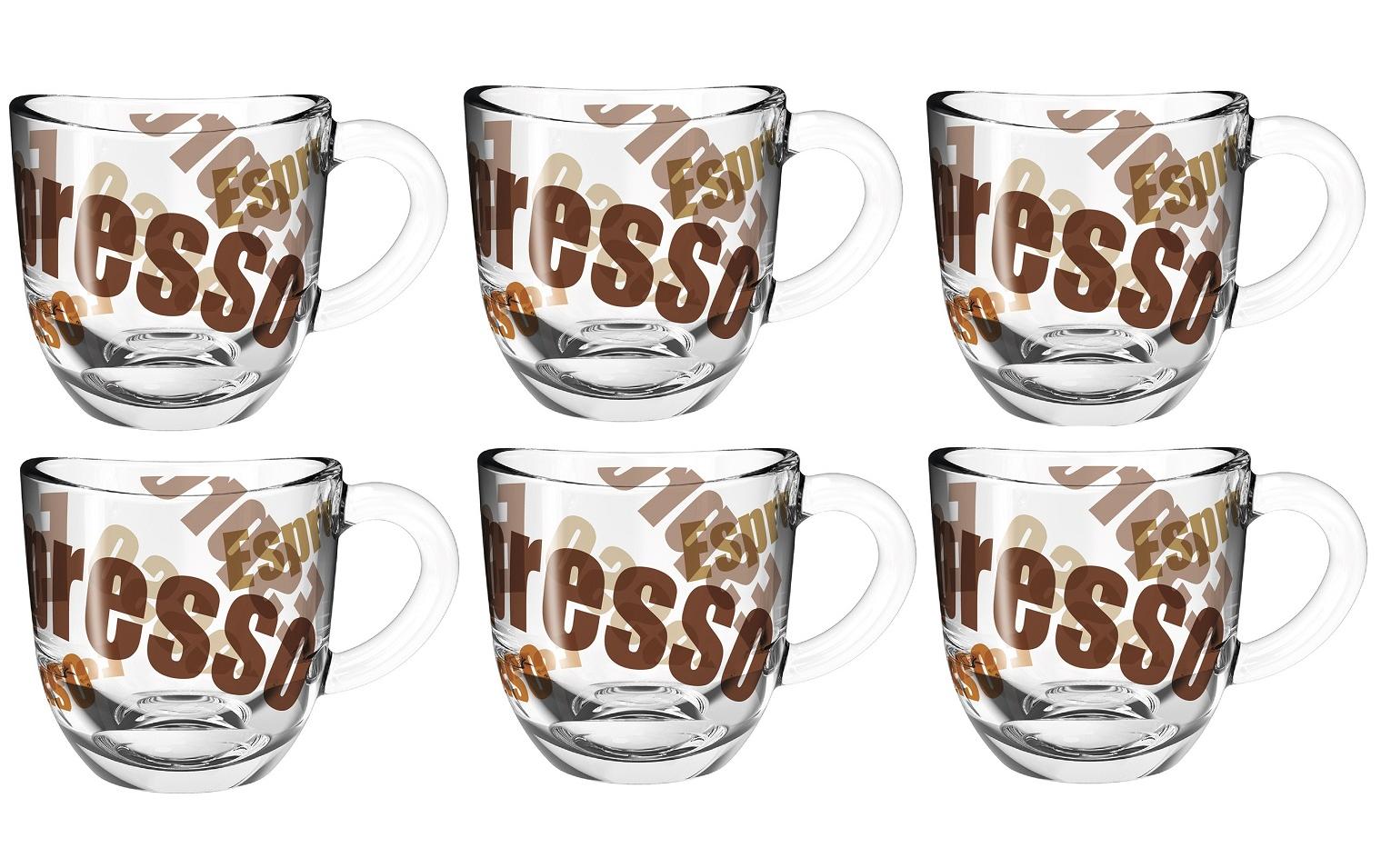 Leonardo Espressotasse Napoli, 3-farbig 6 Stück, 80ml, H: 6cm, D: 6cm