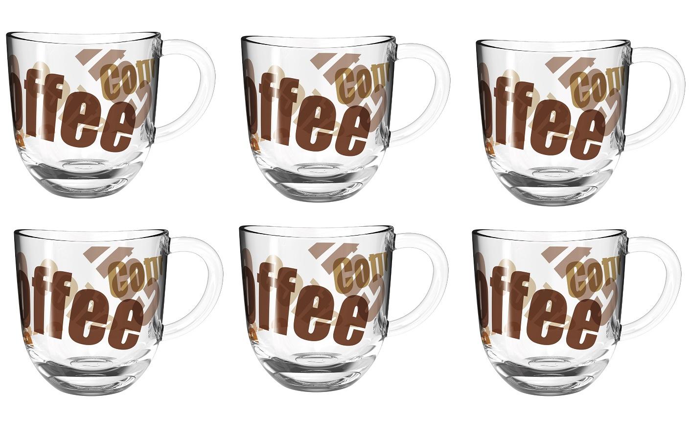 Leonardo Tasse Napoli, 280ml, 3-farbig 6 Stück, H: 9cm, D: 8cm