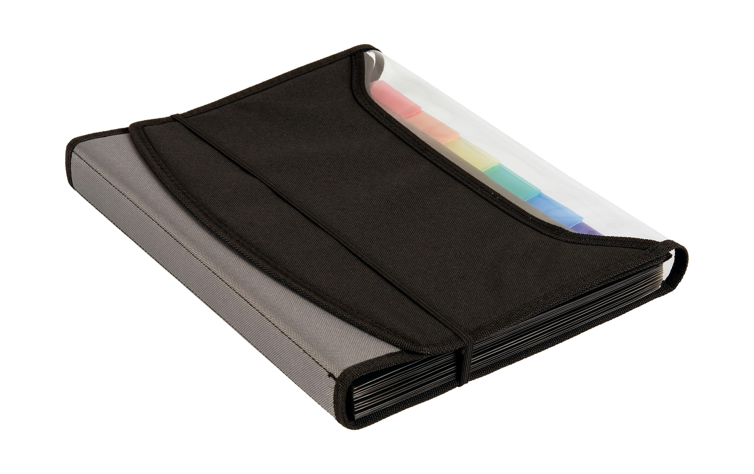 Dufco Fächermappe A4 Soft Touch 13-teilig, PP, anthrazit/schwarz