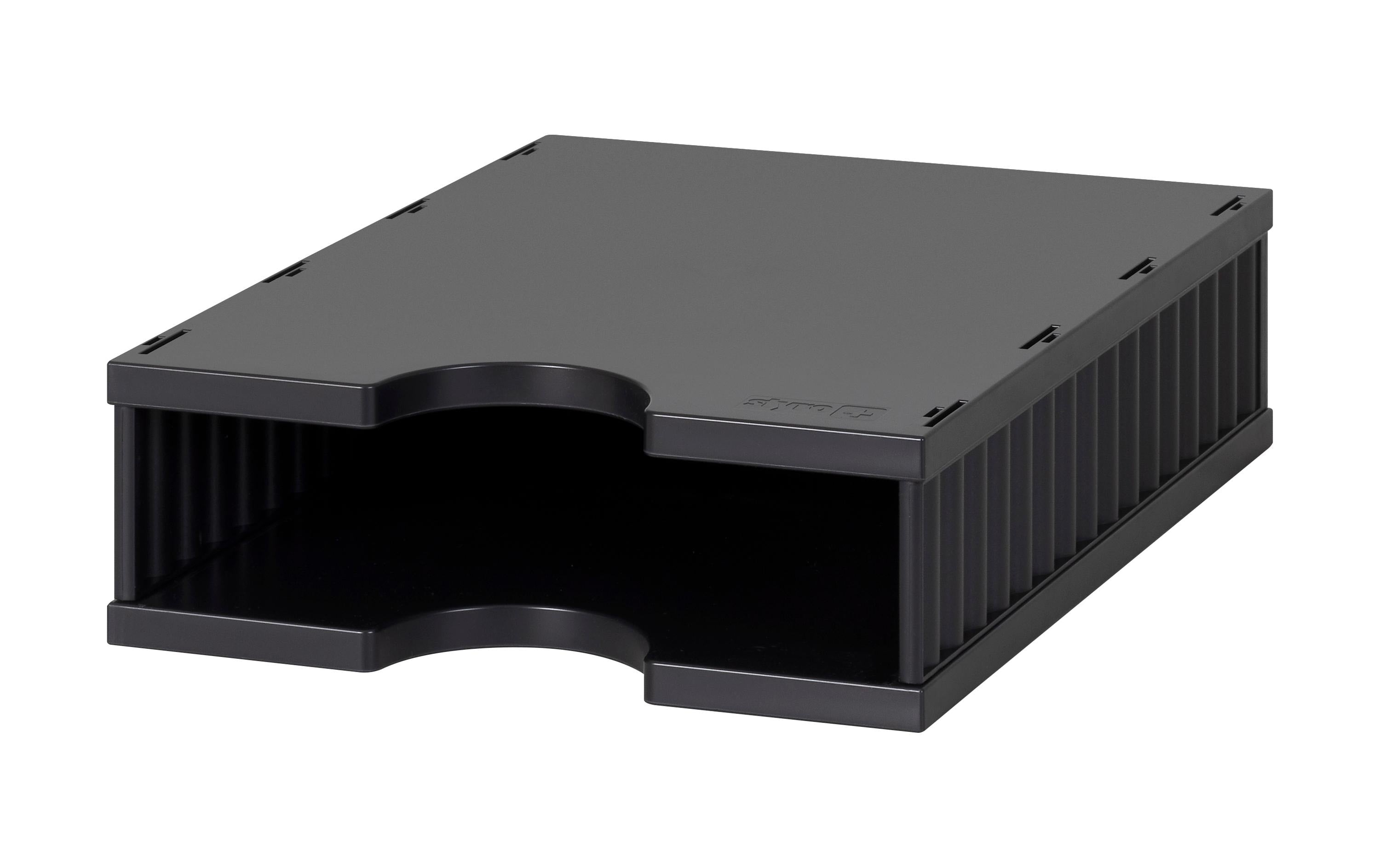 Styro Schubladenbox Styrodoc Uno 1 Fach ohne System Schublade, schwarz