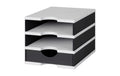 Styro Schubladenbox Styrodoc Uno 3 Fach und 1 Schublade, schwarz/grau