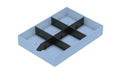 Styro Schubladenelement Styrodoc mit 1 Längs- und 2 Querstegen, pastellblau