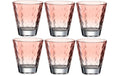 Leonardo Trinkglas Optic Pastell, 215ml koral, 6 Stück, 215ml