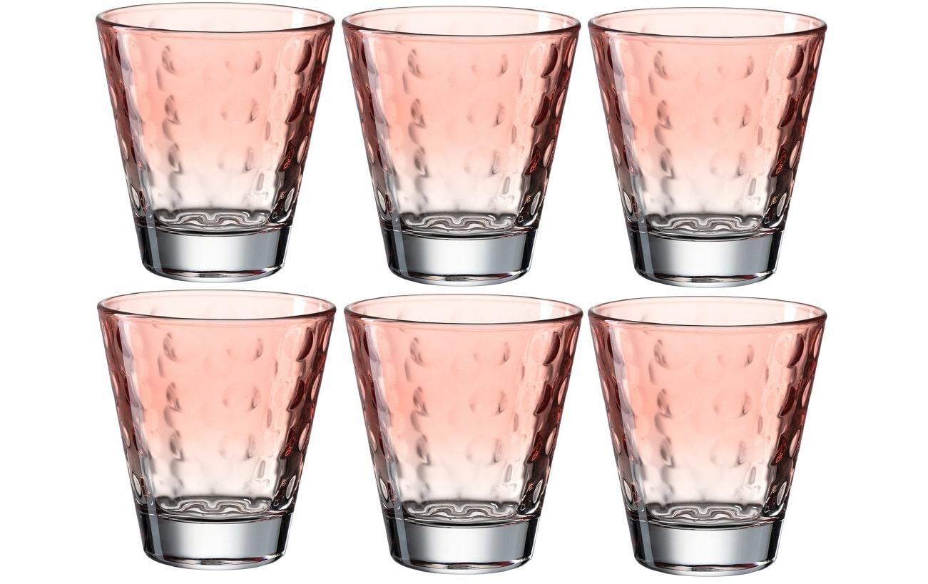 Leonardo Trinkglas Optic Pastell, 215ml koral, 6 Stück, 215ml