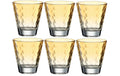 Leonardo Trinkglas Optic Pastell, 215ml apricot, 6 Stück, 215ml