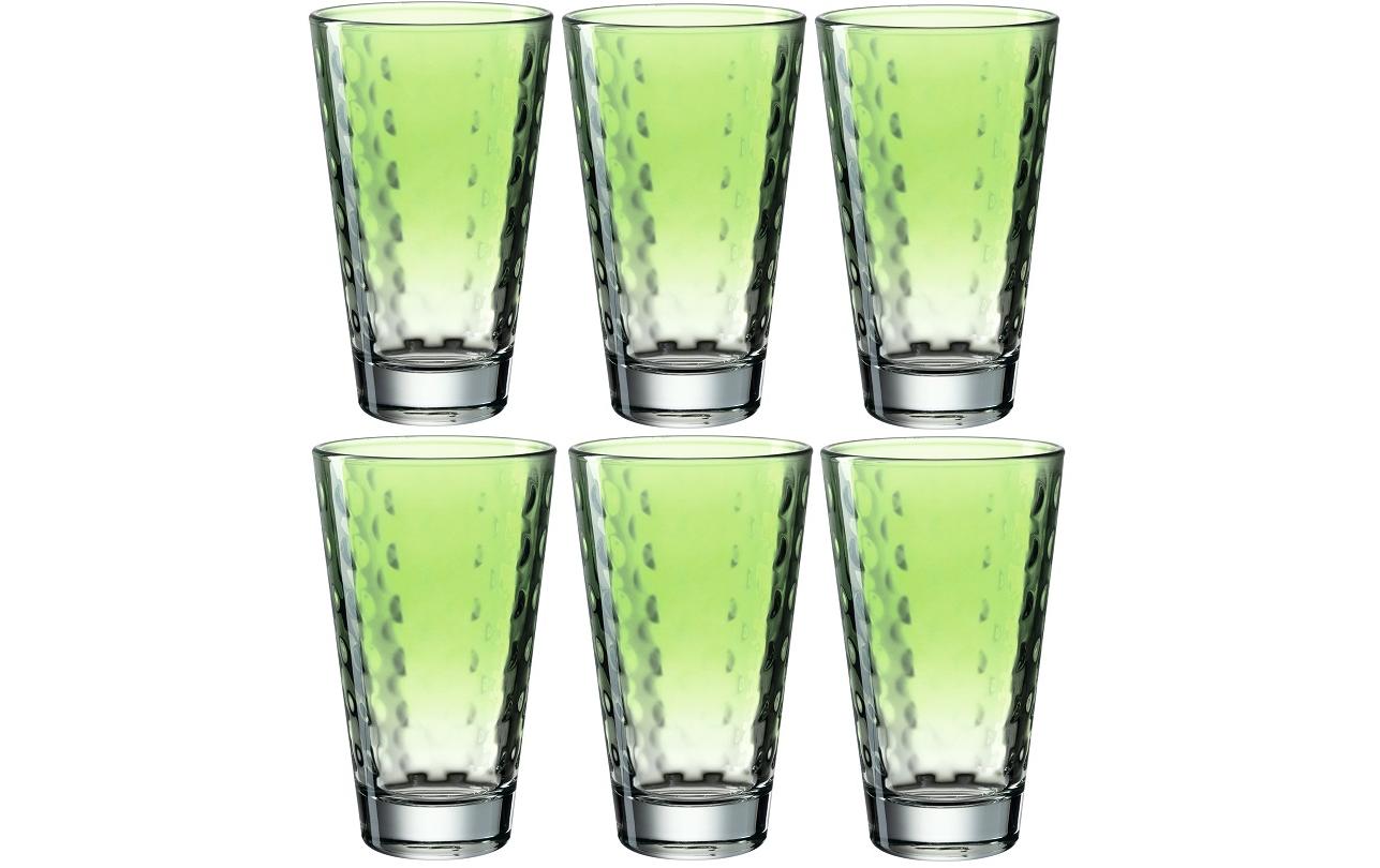 Leonardo Trinkglas Optic Pastell, 300ml hellgrün, 6 Stück, 300ml
