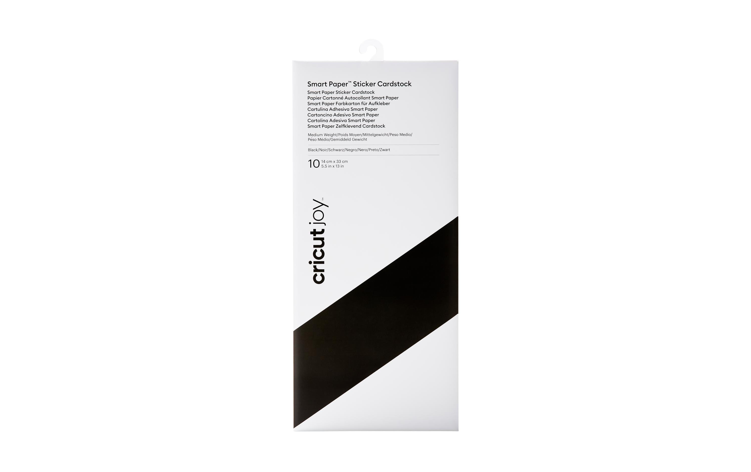 Cricut Stickerpapier JOY, 10 Blatt 14 x 33 cm, Schwarz