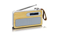 Lenco PDR-040, Portables DAB+ Radio Bambus weiss, bis 16h Akku