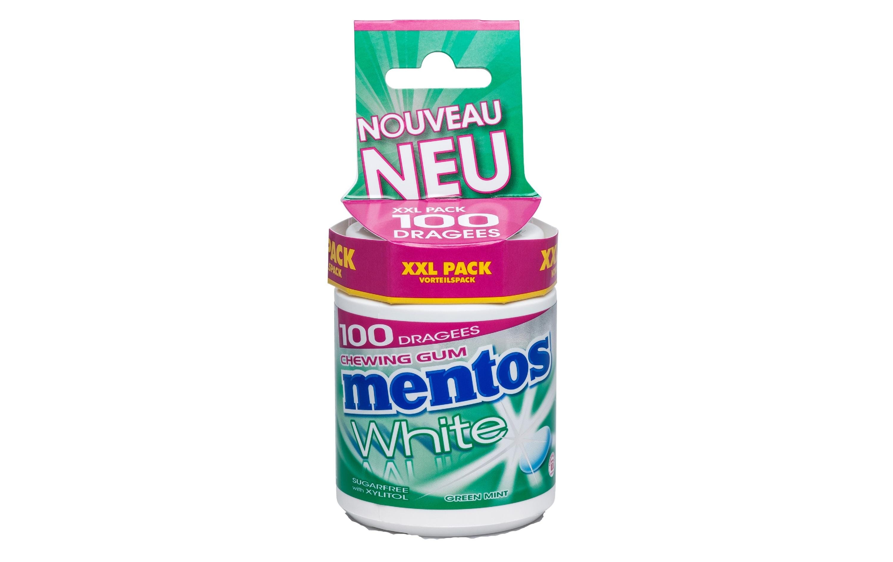 Mentos Gum White Green Mint 100 Stk. 150g