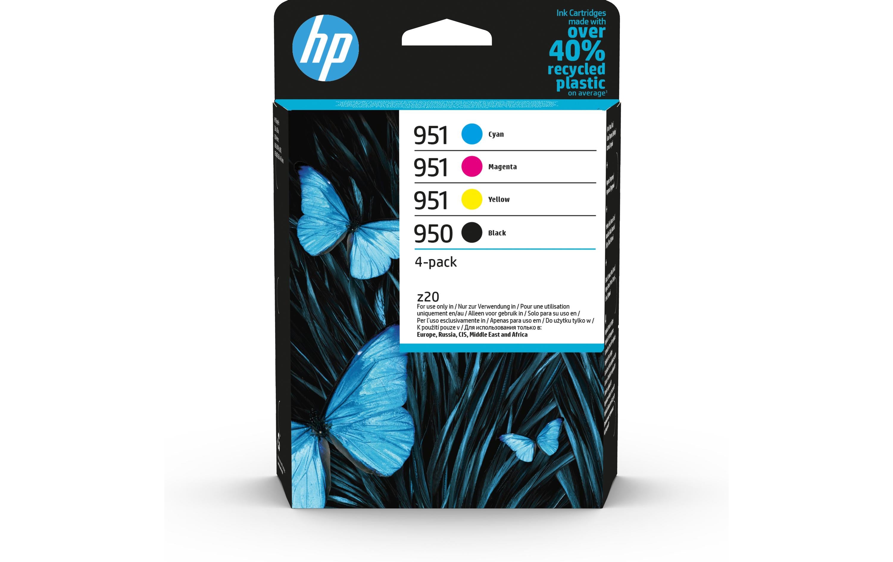 HP Combopack Nr. 950 + 951 - (6ZC65AE) Alle 4 Farben