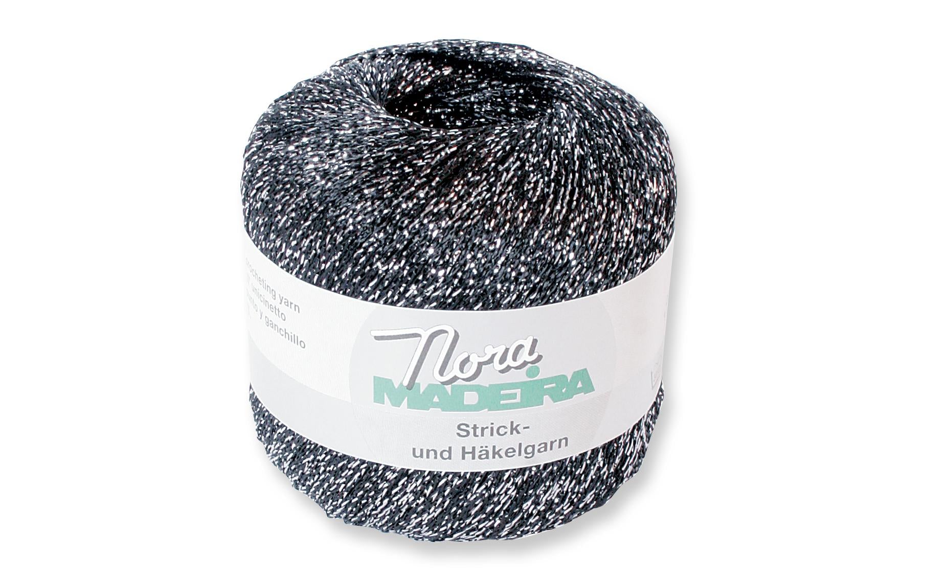 Madeira Häkel- und Strickgarn Nora Anthraz. 25 g, ca. 100 m, 80% Viskose, 20% Poly.