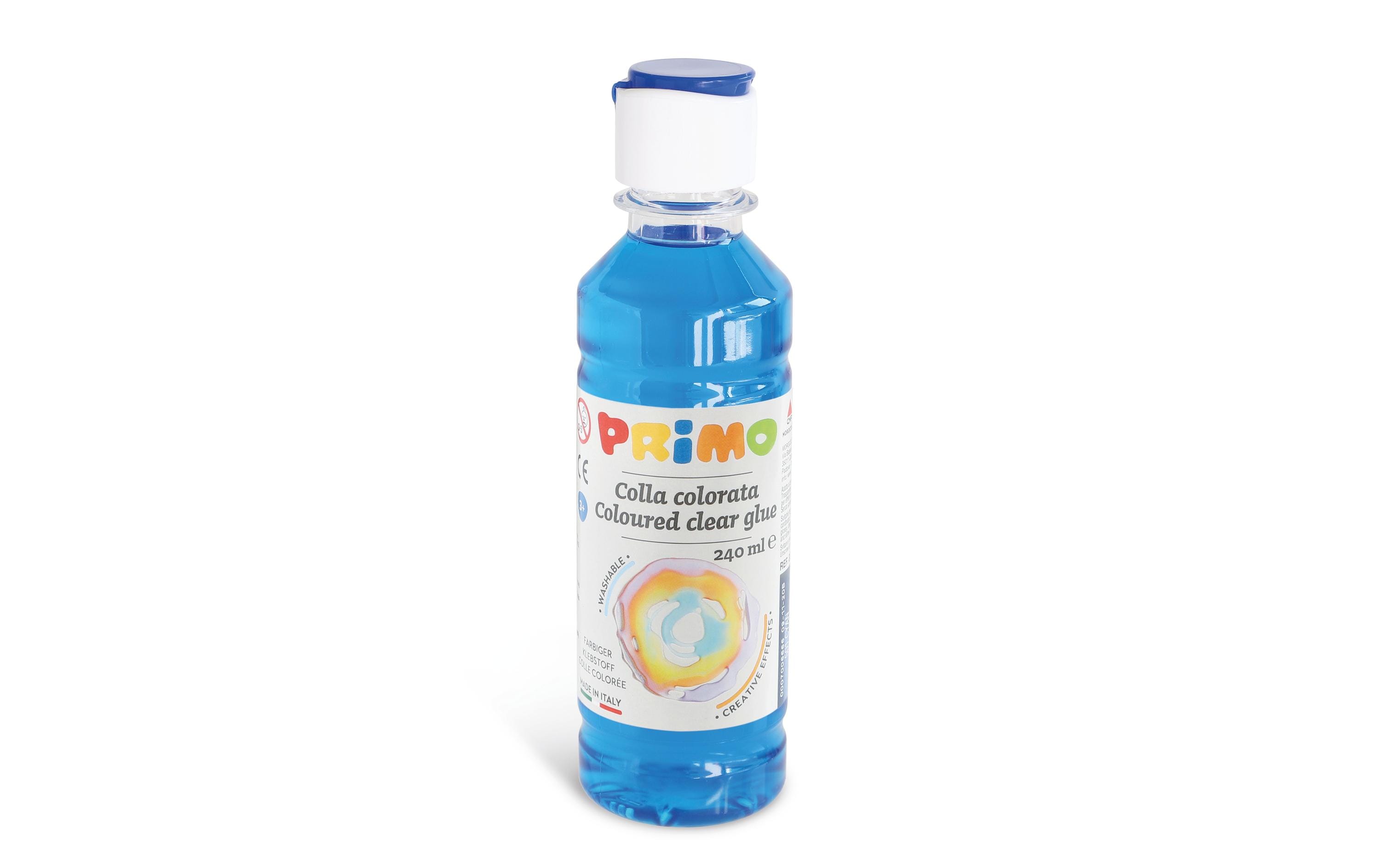 Primo Wasserklebstoff farbig 240ml, cyanblau