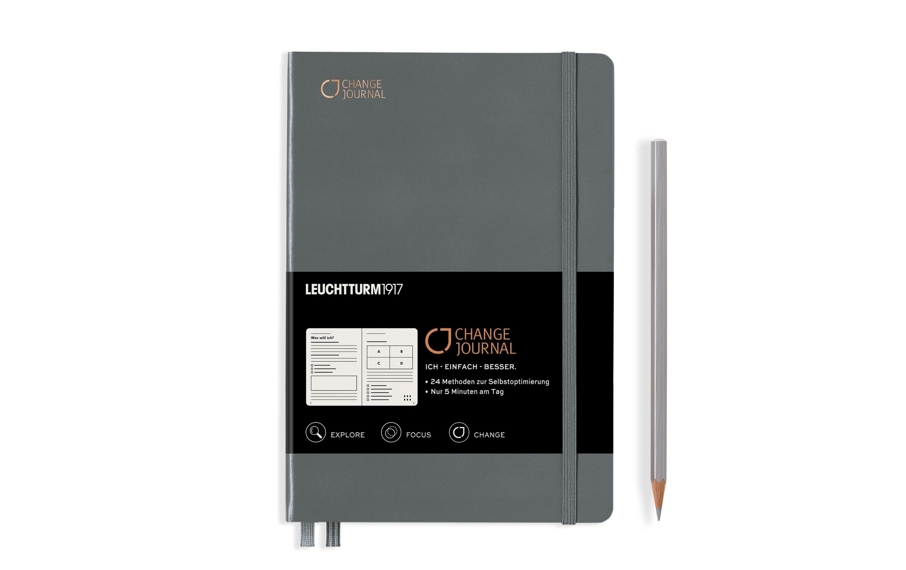 Leuchtturm Notizbuch Change Journal 294 Seiten, A5, 100 g/m2, Anthrazit