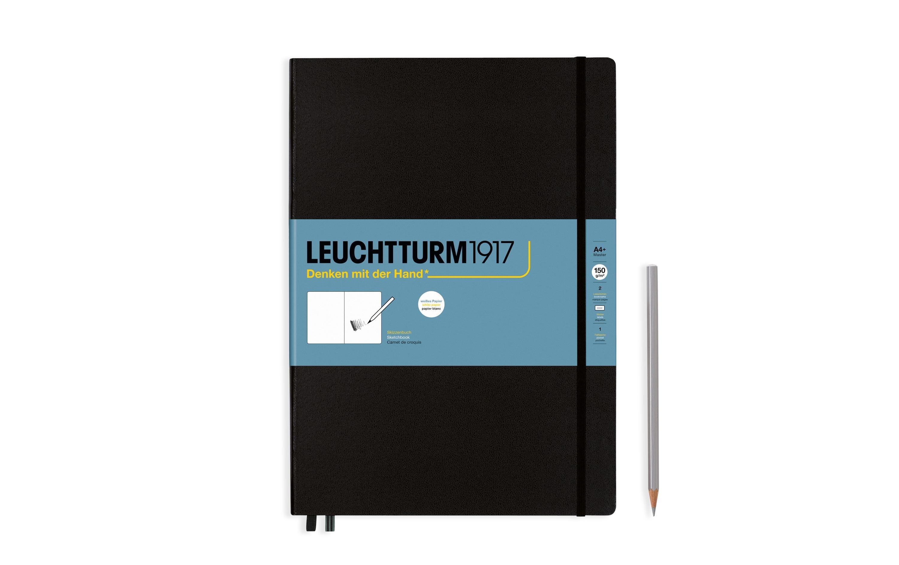Leuchtturm Skizzenbuch Master 112 Seiten, 150 g/m2, 22.5x31.5cm, Schwarz