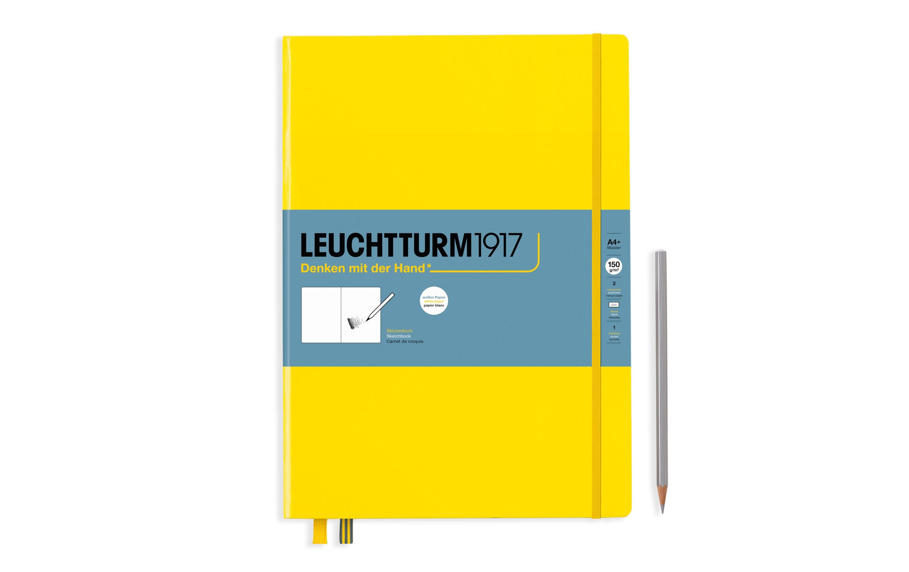Leuchtturm Skizzenbuch Master 112 Seiten, 150 g/m2, 22.5x31.5cm, Zitrone