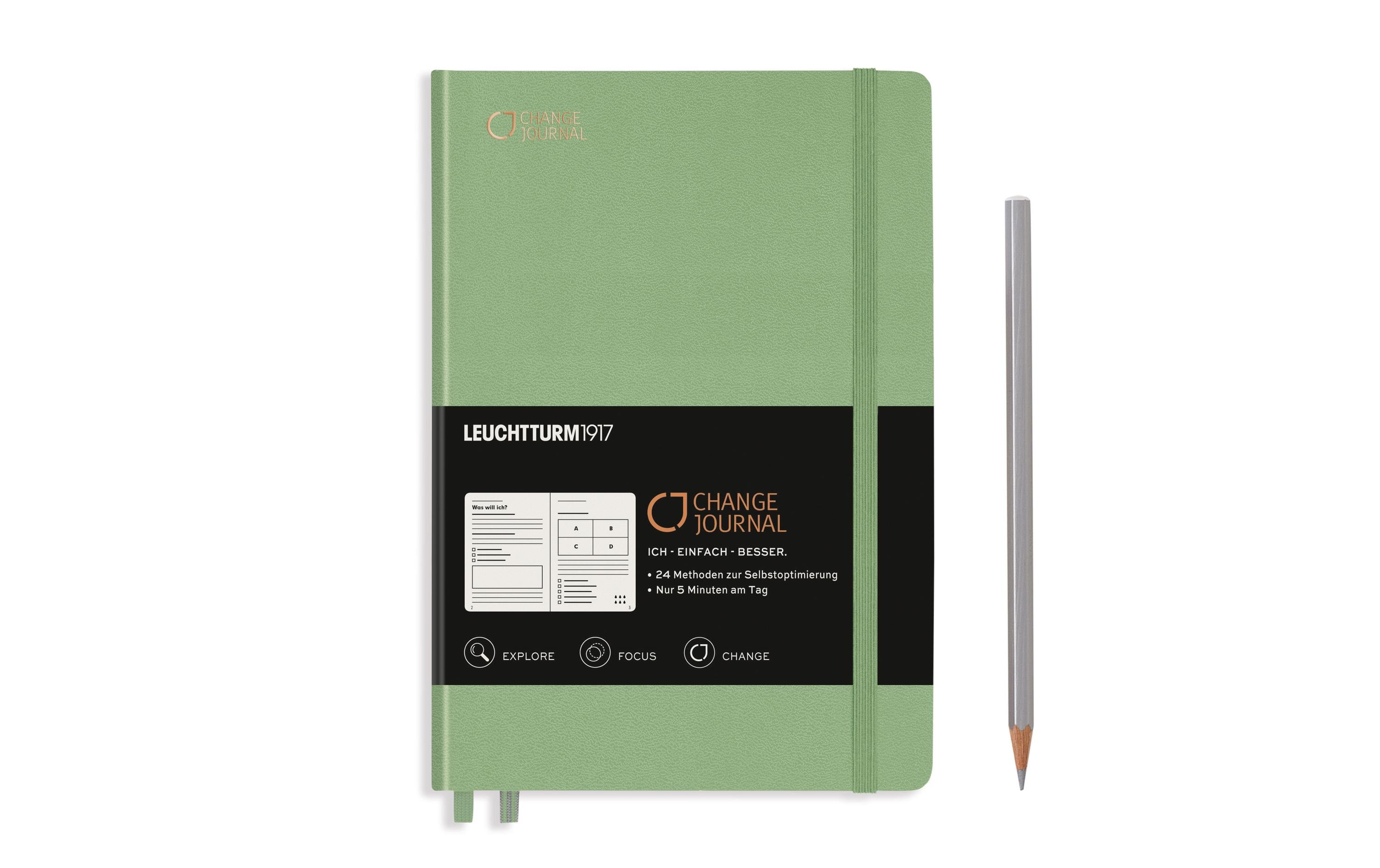 Leuchtturm Notizbuch Change Journal 294 Seiten, A5, 100 g/m2, Salbei