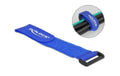 Delock Klett-Kabelbi. 280x38mm mit Schlaufe 3 Stück, Blau