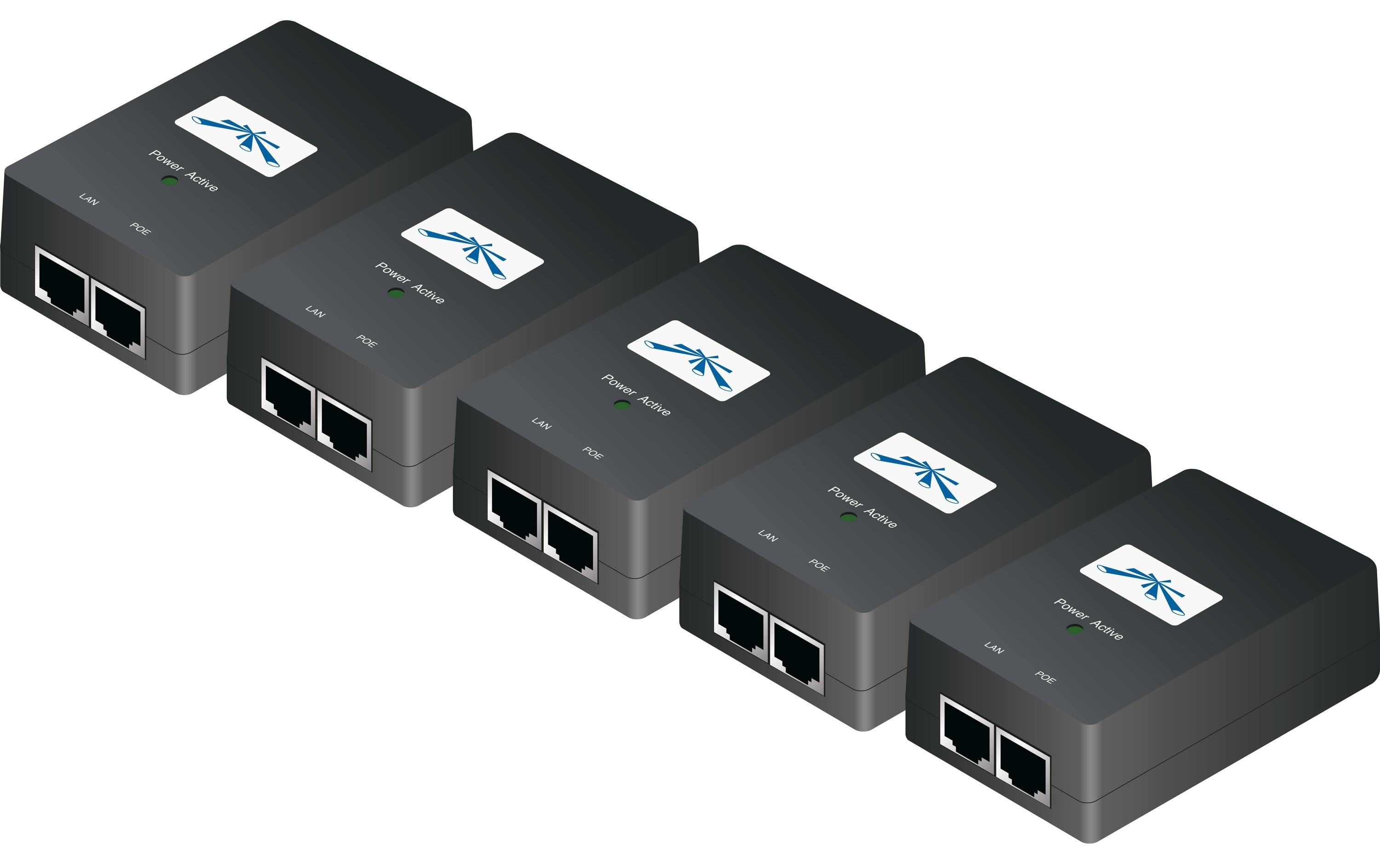 Ubiquiti Passive PoE GE Injector: 24V, 24W für passive PoE Geräte,  CH-Kabel, 5-Pack