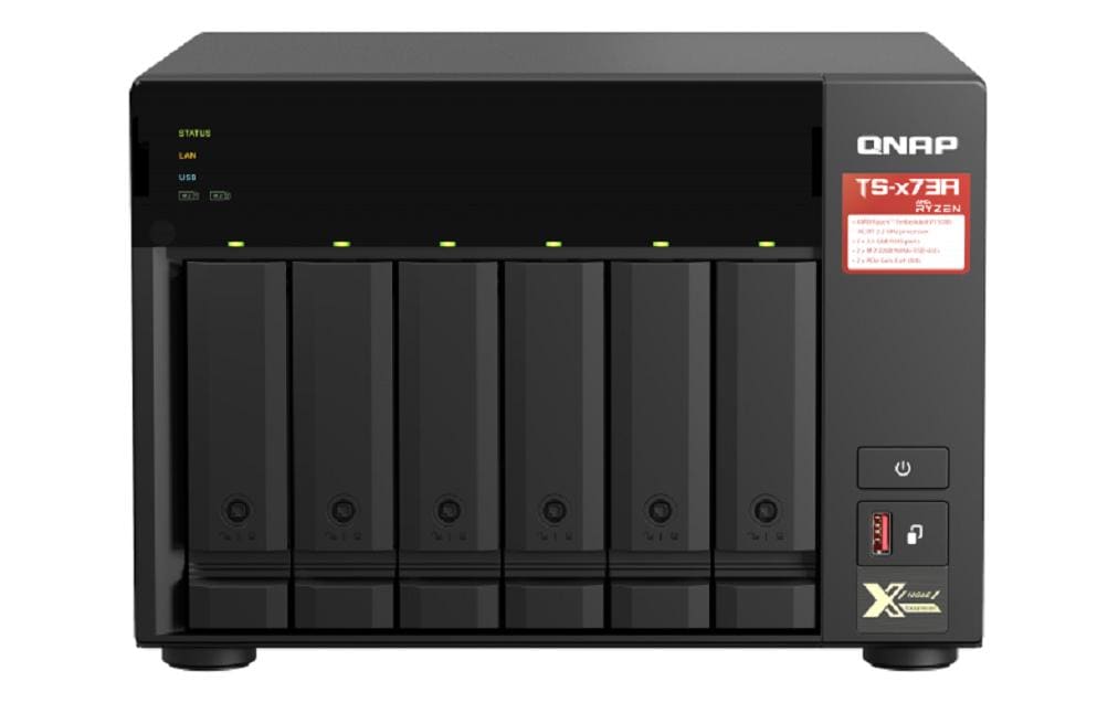 QNAP NAS TS-673A-8G, 6-bay AMD Ryzen V1000 series V1500B 4C/8T 2.2 GHz