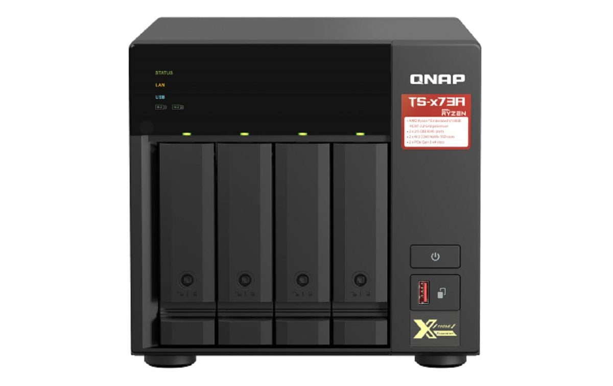QNAP NAS TS-473A-8G, 4-bay AMD Ryzen V1000 series V1500B 4C/8T 2.2 GHz