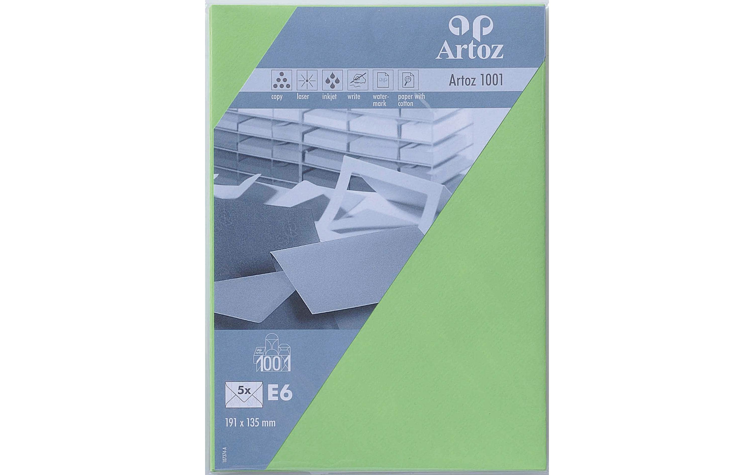 Artoz Couvert 1001 E6 100gm2, birkengrün, 5 Stück