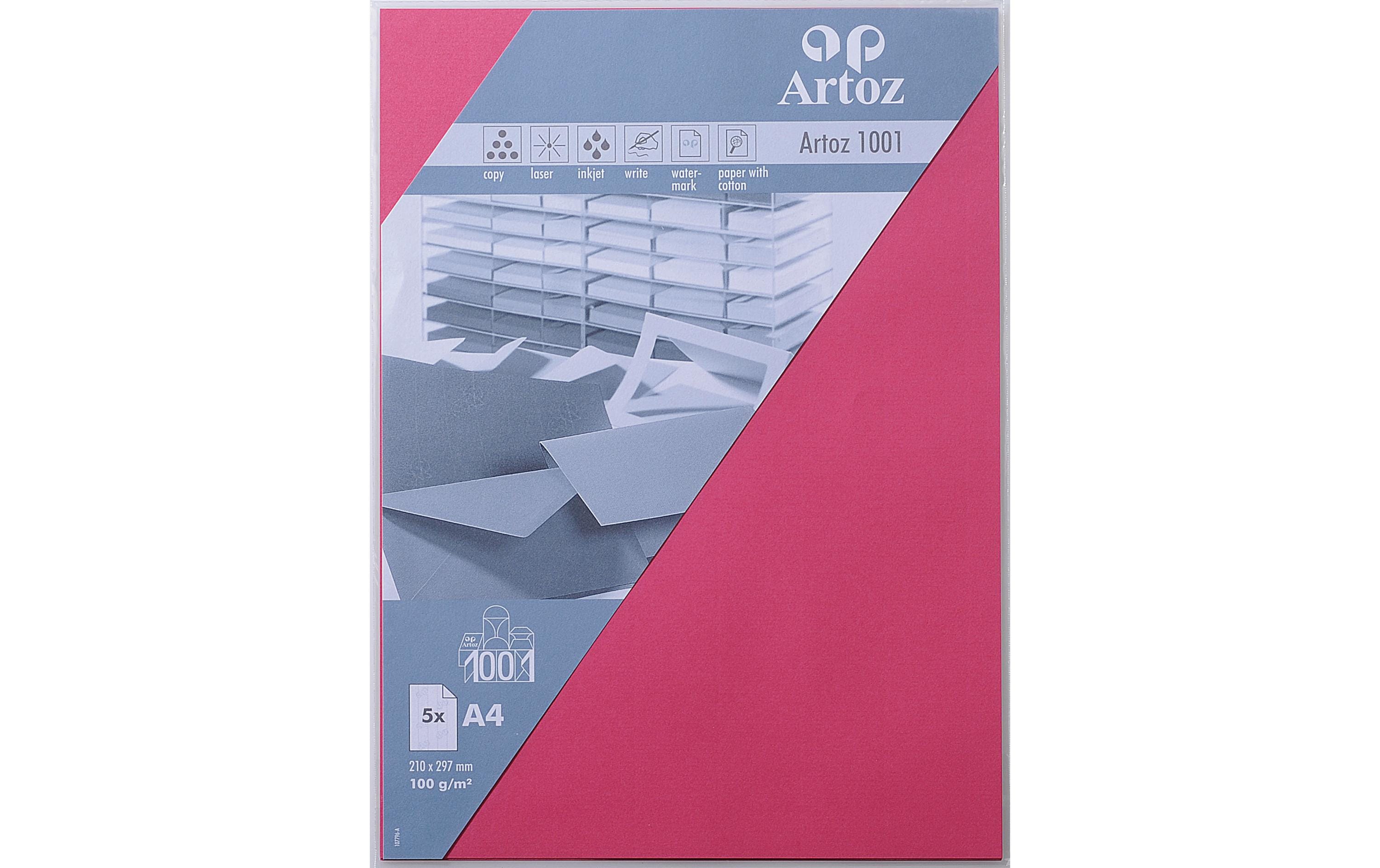 Artoz Schreibpapier 1001 A4 100gm2 fuchsia, 5 Blatt