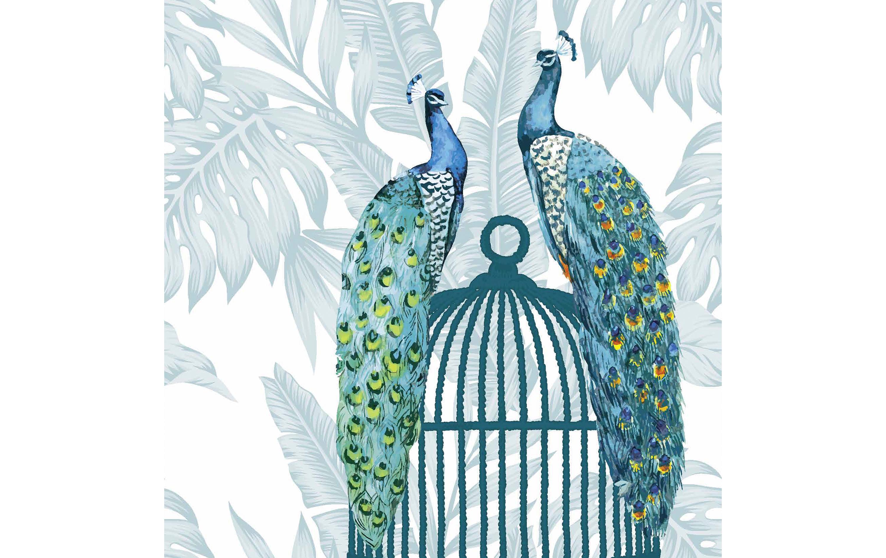 Paper + Design Servietten Peacocks 33x33 cm, 20 Stück