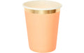 Rico Design Pappbecher apricot/gold 250 ml, 10 Stück