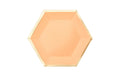Rico Design Pappteller Sechseck 16X13,5CM apricot/gold, 10 Stück, 275 g/m²