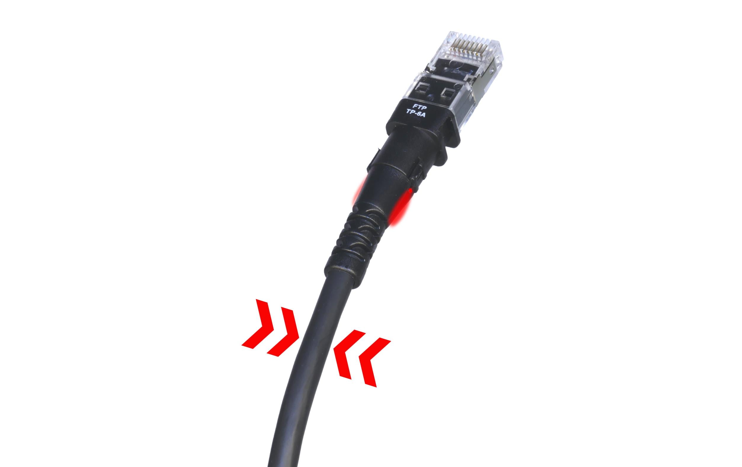 PatchSee ThinPATCH Cat.6A U/UTP Patchkabel 10-Pack, 1.2m, Schwarz, LED-Identifikation