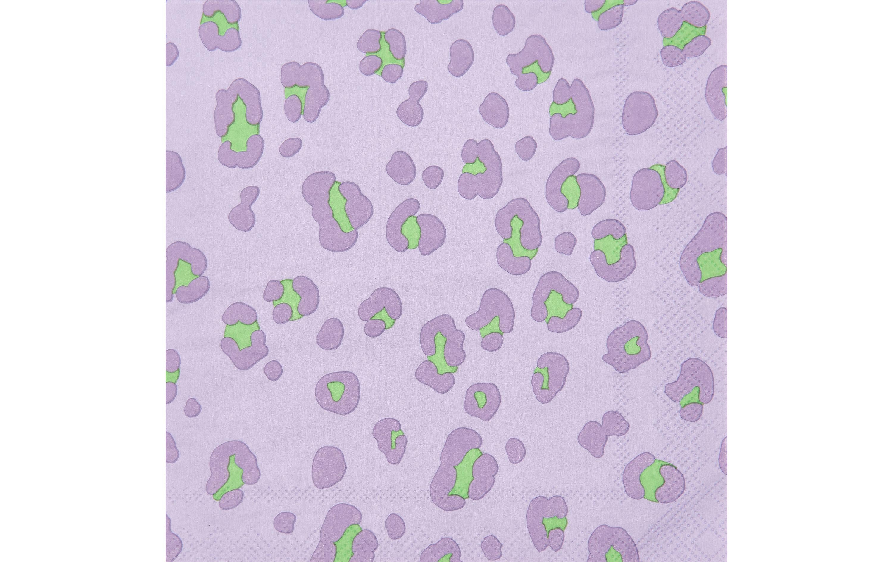 Rico Design Servietten Leo 33x33 cm violette/grün, 3-lagig, 20 Stück