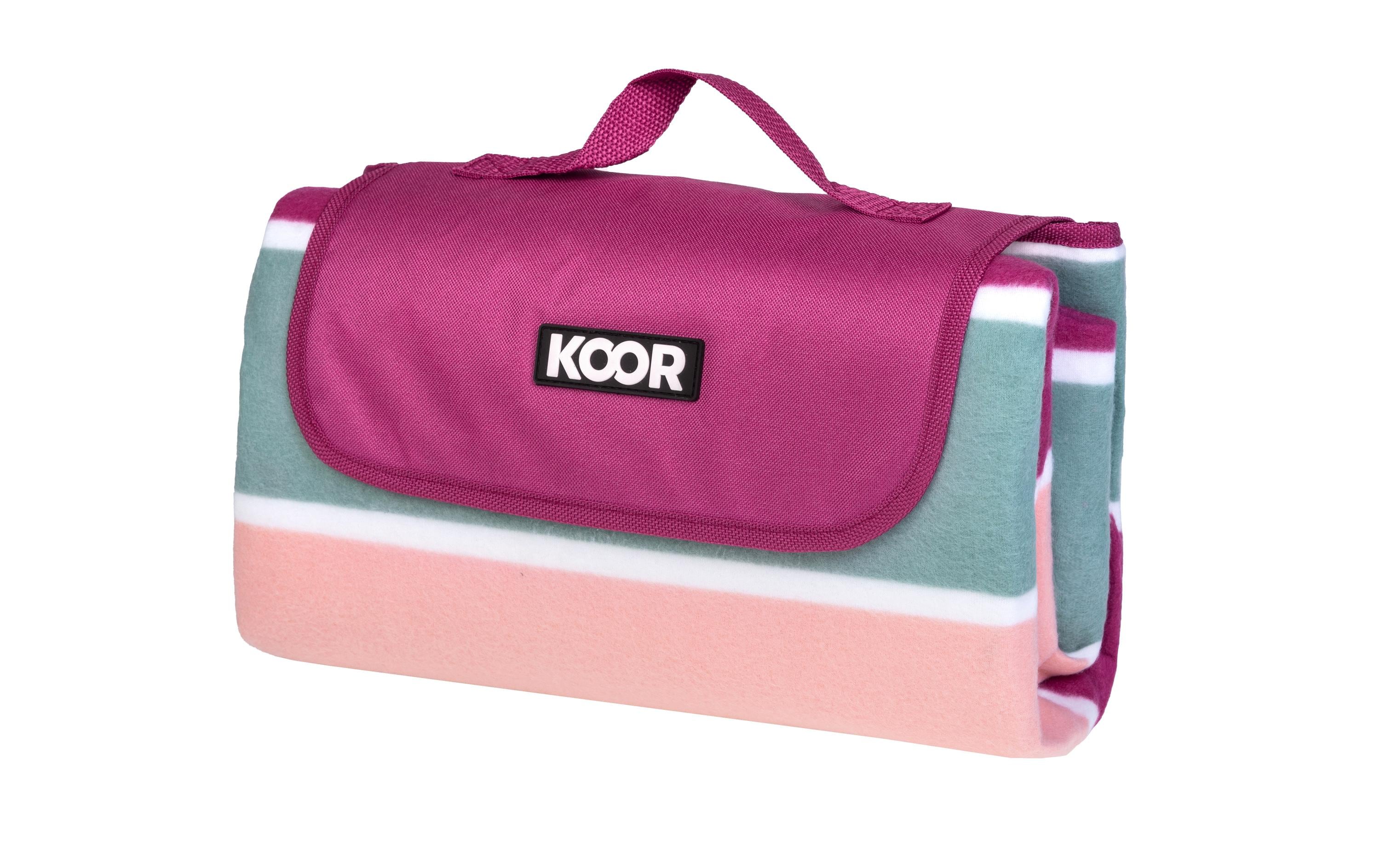 KOOR Picknickdecke Lido 135x160cm Magenta