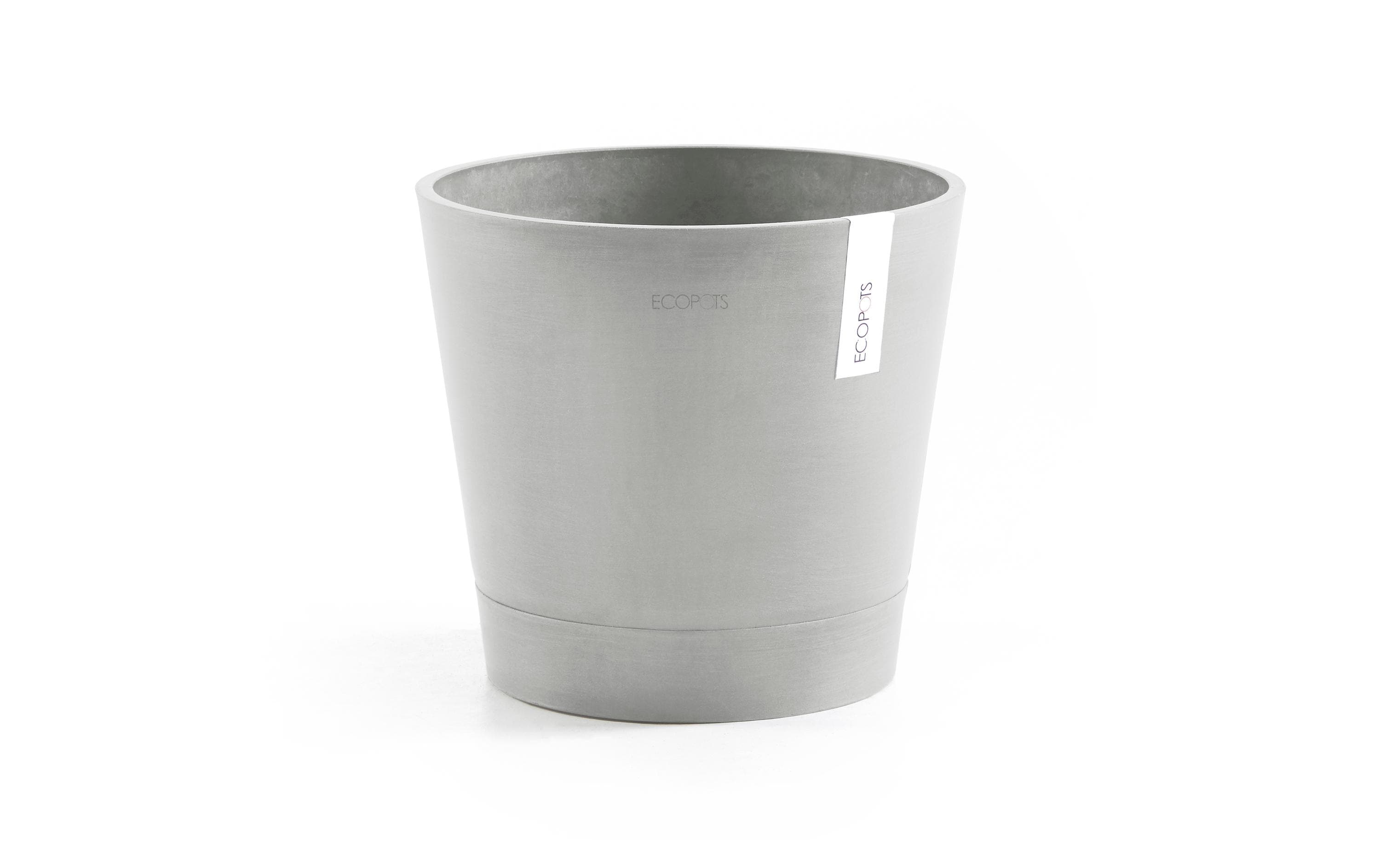 Ecopots Venice with saucer VE.30cm Weissgrau