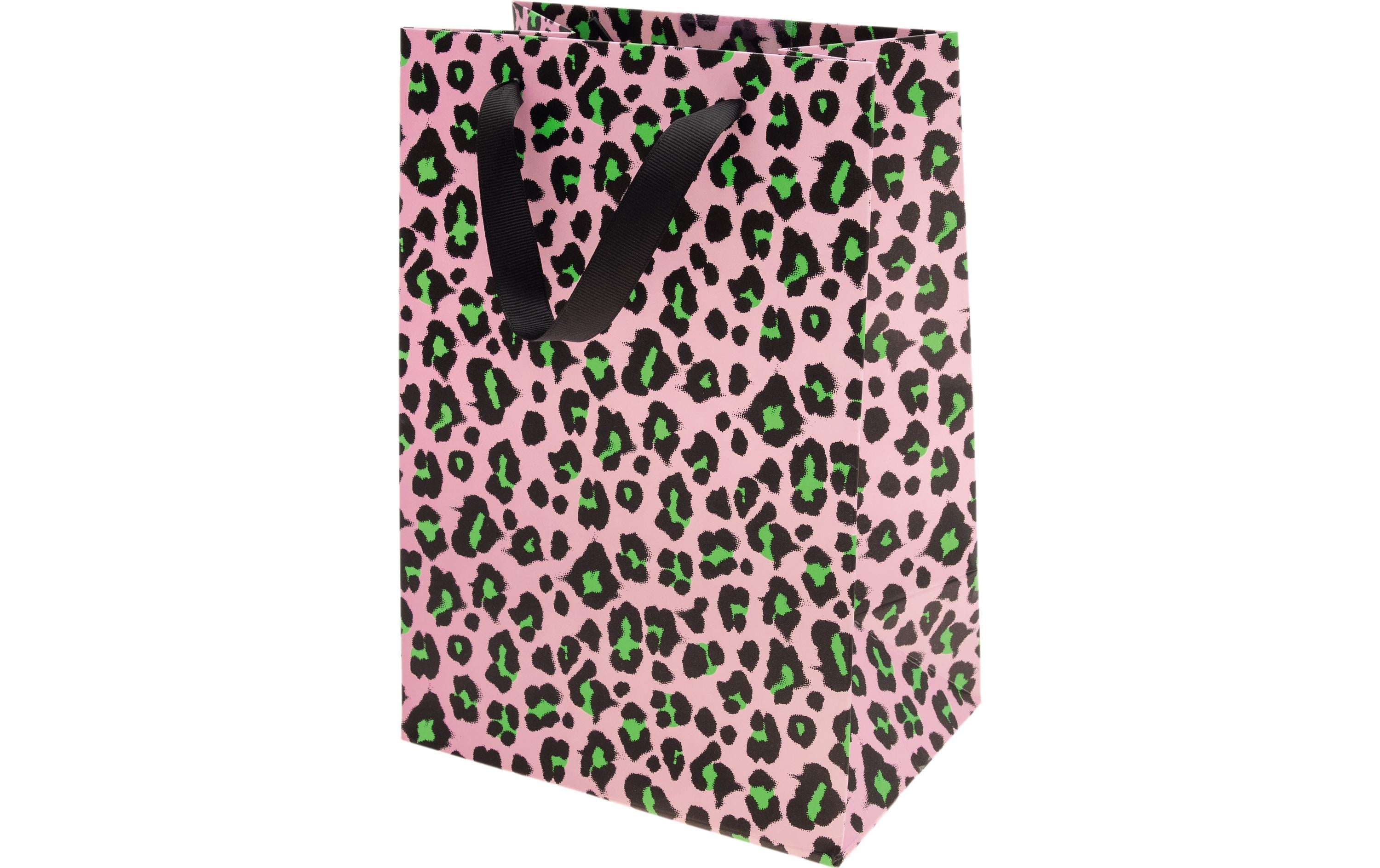 Rico Geschenktasche Leo rosa/grün 18x26x12cm