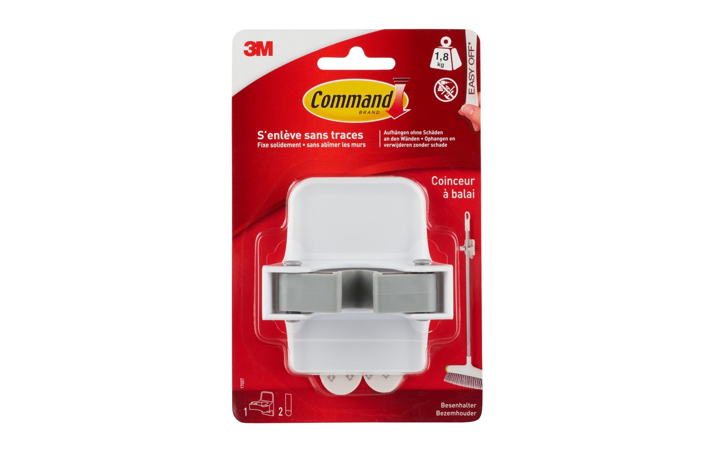 3M Command Besenhalter 1 Haken, Tragkraft: 1,8 kg