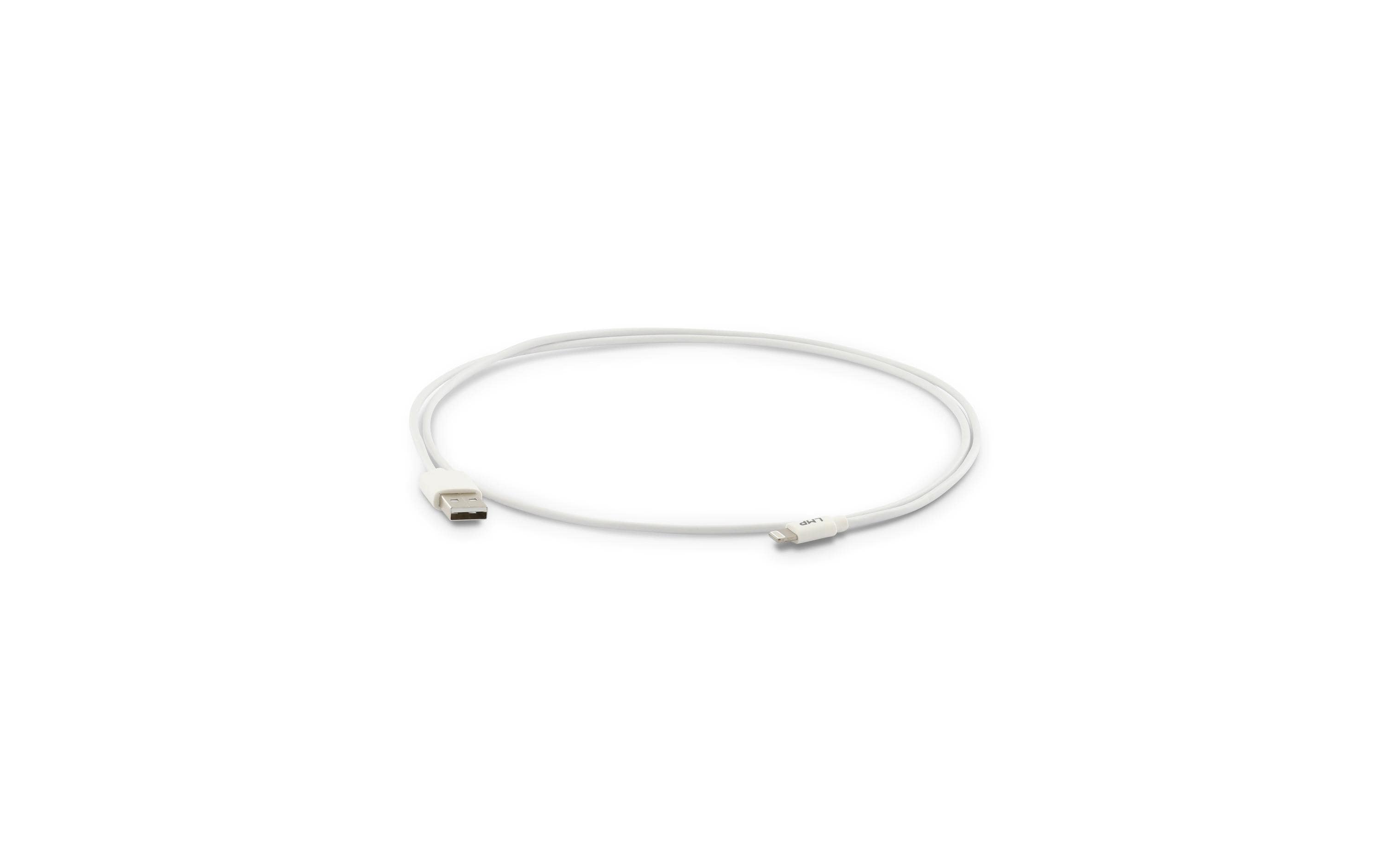 LMP USB2.0 A-Lightning Kabel, 1m, weiss 480Mbps, MFI zertifiziert