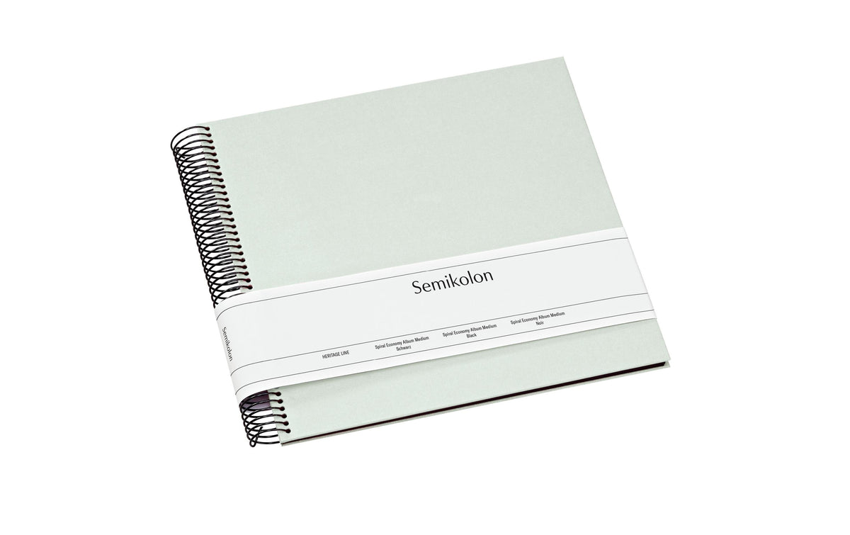 Semikolon Fotoalbum Efalinbezug 23x24.5cm Moss, 40 schwarze Seiten