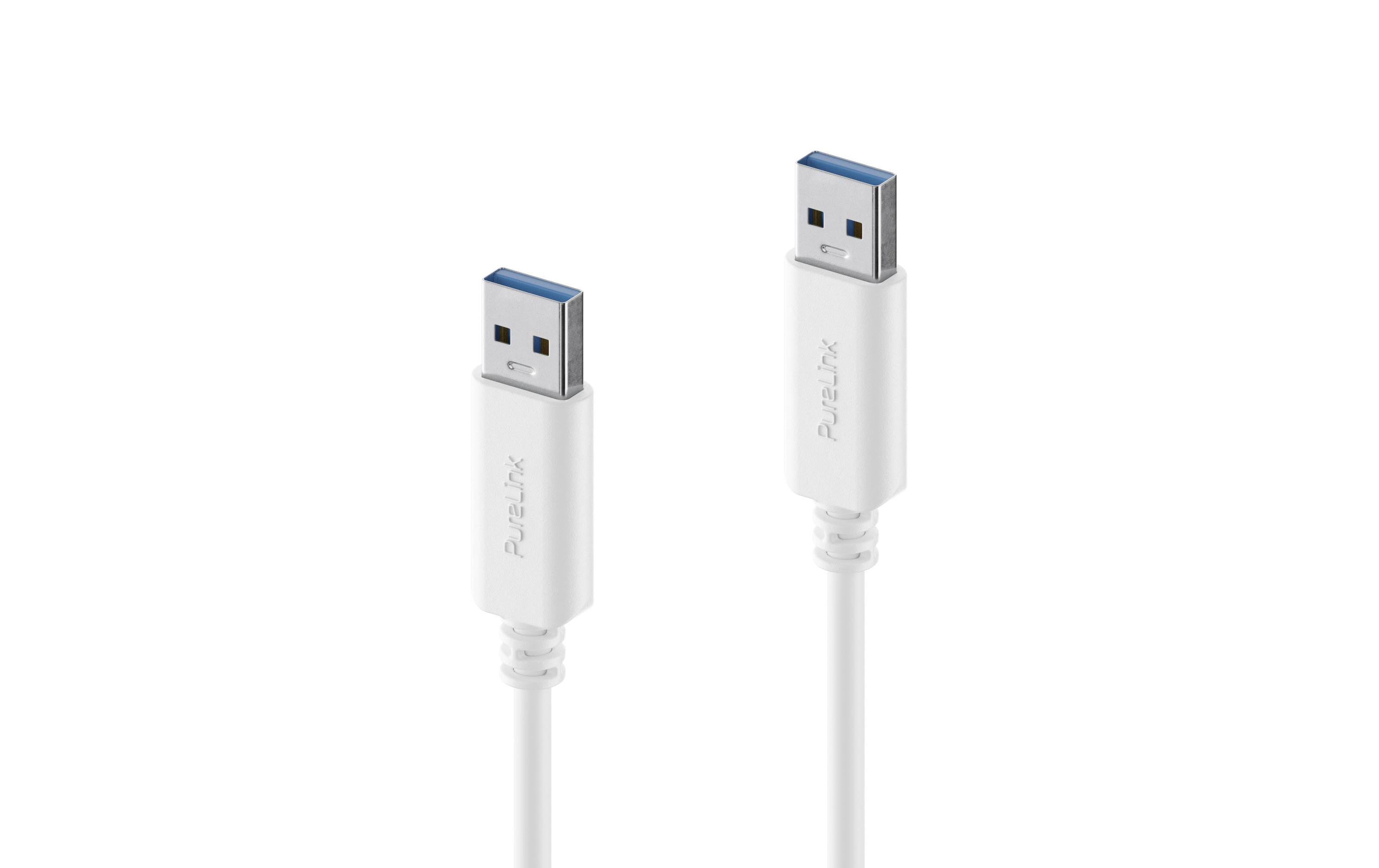 PureLink USB3.1 Gen1 USB-A-A, 1.5m, Weiss 5Gbps, 3A, iSeries Premium Kabel