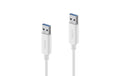 PureLink USB3.1 Gen1 USB-A-A, 1m, Weiss 5Gbps, 3A, iSeries Premium Kabel