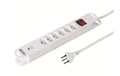 STEFFEN Steckerleiste STEBA VARIABL mit USB 6xT13, USB-C, 3m Kabel, weiss