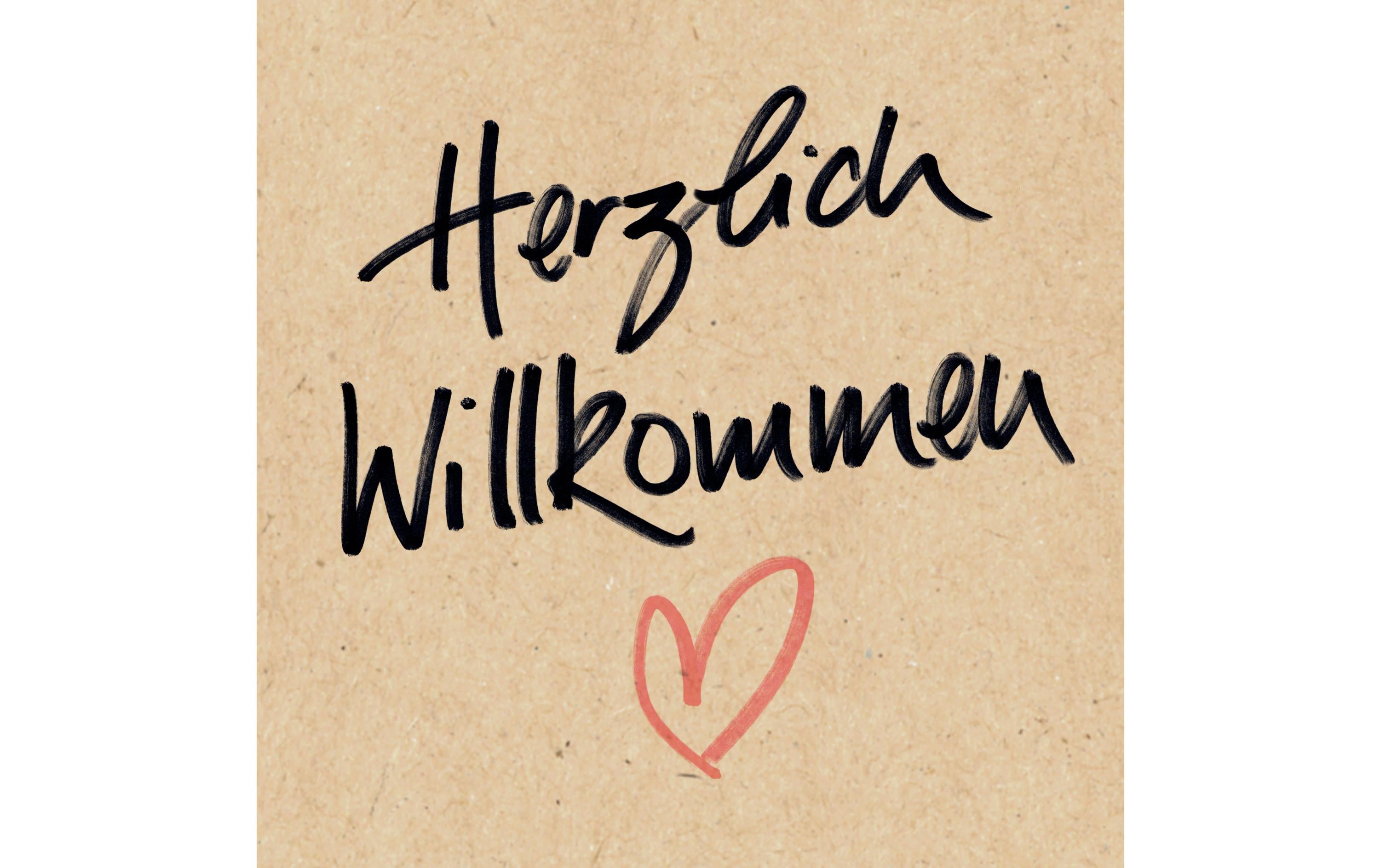 B+C Servietten Herzlich Willkommen 33x33 cm, 20 Stück, 3-lagig, recyclet